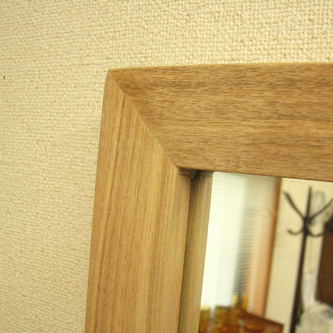 タモ天然木の姿見　スタンドミラー