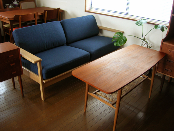 オーク木枠ソファ2シーター