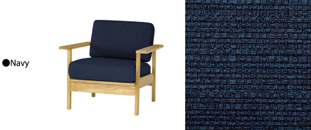 オーク無垢材の木枠1人掛けソファ｜北欧家具 アンバーデザイン