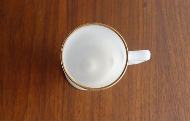 ヴィンテージ　ミルクグラスマグ　内側