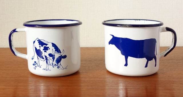 ほうろうマグカップ2個セット