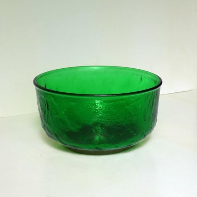 フランス製グリーンガラスボウル アンバーデザイン