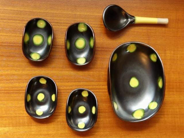 ヴィンテージ陶器小皿6点セット