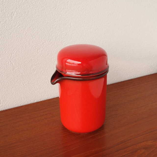 ビンテージ陶器ピッチャー赤