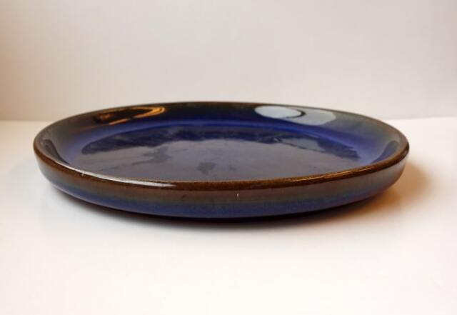 スーホルム　青ケーキ皿　側面