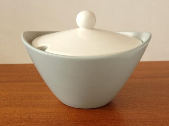 ビンテージ陶器シュガーポット　1950年代デザイン