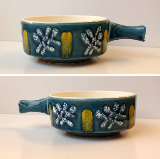 ヴィンテージ陶器ワンハンドルボウル