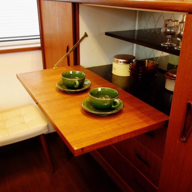 深緑ヴィンテージ陶器カップ＆ソーサー｜アンバーデザイン