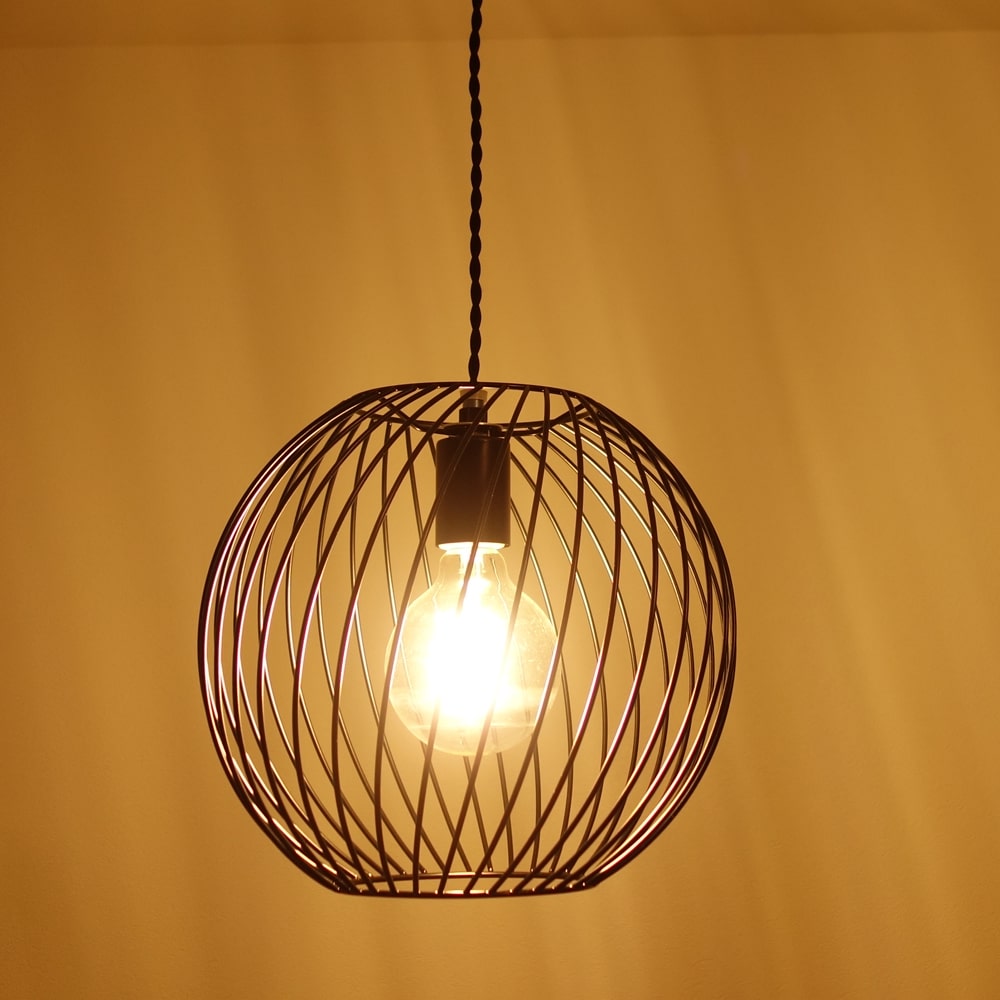 黒スケルトンボール照明