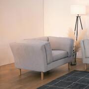 オーク無垢材の木枠1人掛けソファ｜北欧家具 アンバーデザイン