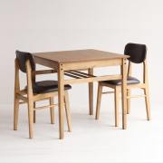 ダイニング3点セット(幅75cm)(色:NA/GR/BR)ib0079