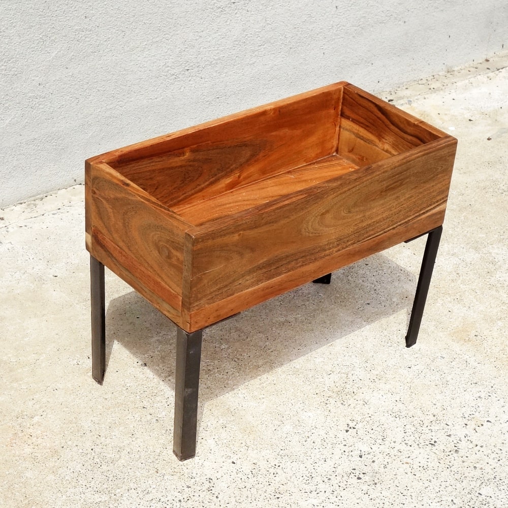 チーク鉄脚プラントホルダーS