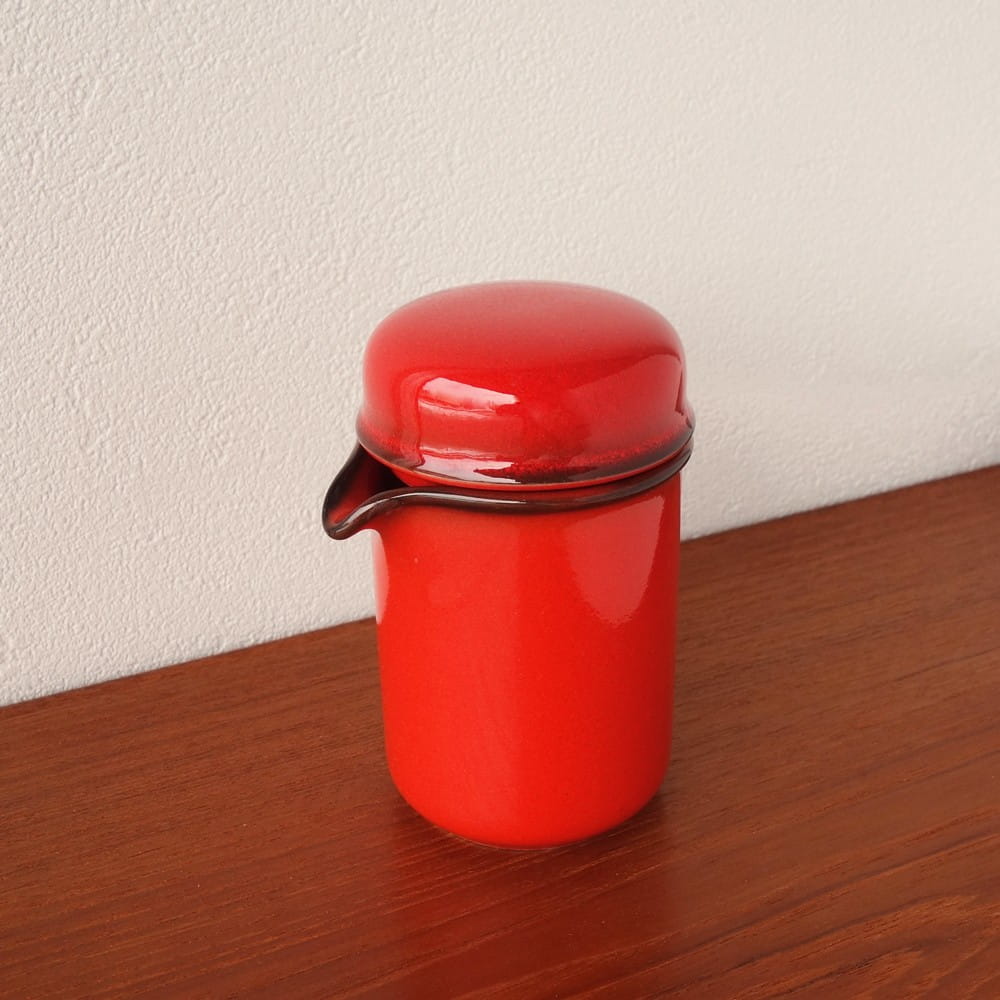 ビンテージ陶器ピッチャー赤