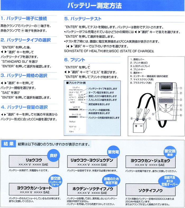 バッテリー測定方法