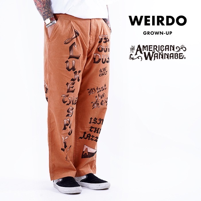 【LIMITED ITEM】WEIRDO×AMERICAN WANNABE「“TEXAS” HAND PAINT PANTS by L.STUDIOS」ハンドペイントパンツ