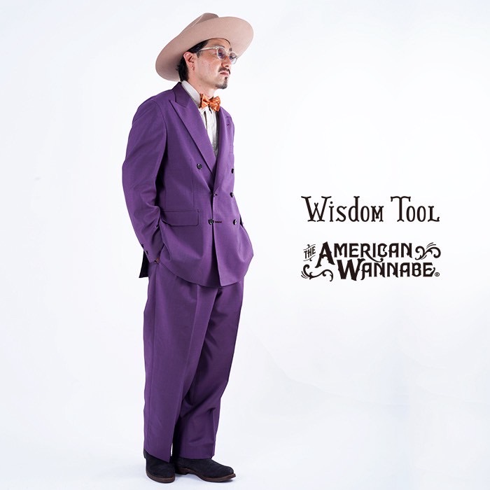【LIMITED ITEM】Wisdom Tool×AMERICAN WANNABE「DOUBLE BREASTED SUIT / PURPLE」ダブルブレステッドスーツ