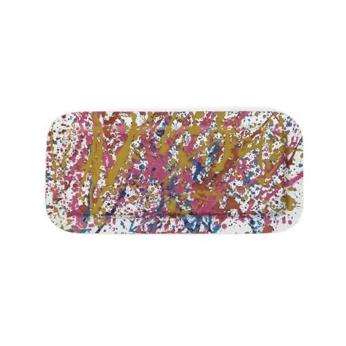 HERE ヒア / 「Spotted Rectangle Tray "Large / Splash"」 スチールトレイ