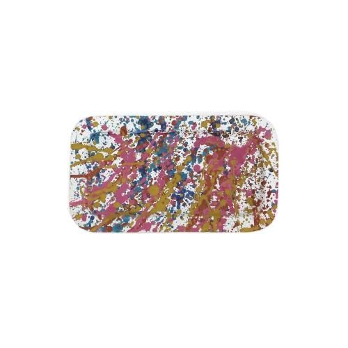 HERE ヒア / 「Spotted Rectangle Tray "Small / Splash"」 スチールトレイ