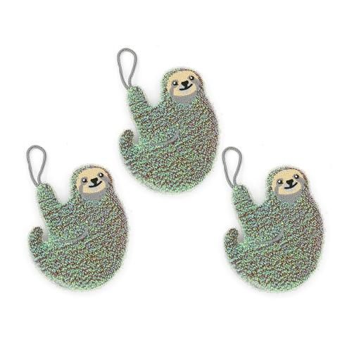 KIKKERLAND キッカーランド / 「Sloth Scrub Sponges set of 3」 ナマケモノスポンジ