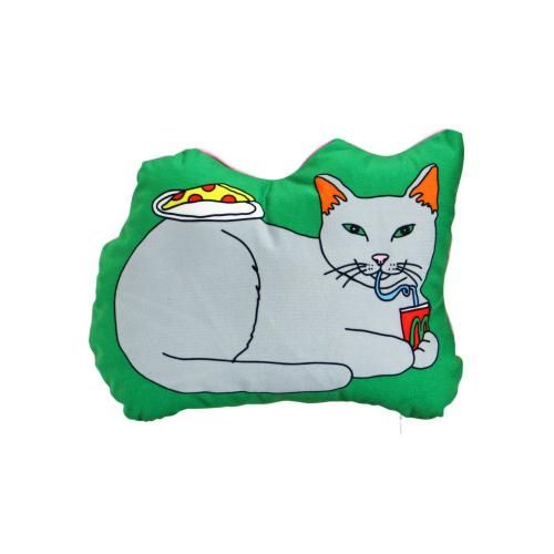 MIDORI KOMATSU ミドリコマツ / 「The Enjoy C&D Club Cushion "Cat / Green"」 キャットクッション