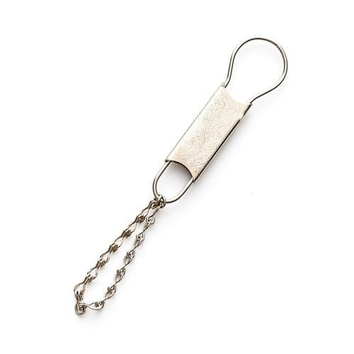 CANDY DESIGN & WORKS キャンディデザインアンドワークス / 「Gordon Pattern W/C "Nickel-plated"」 チェーンキーホルダー