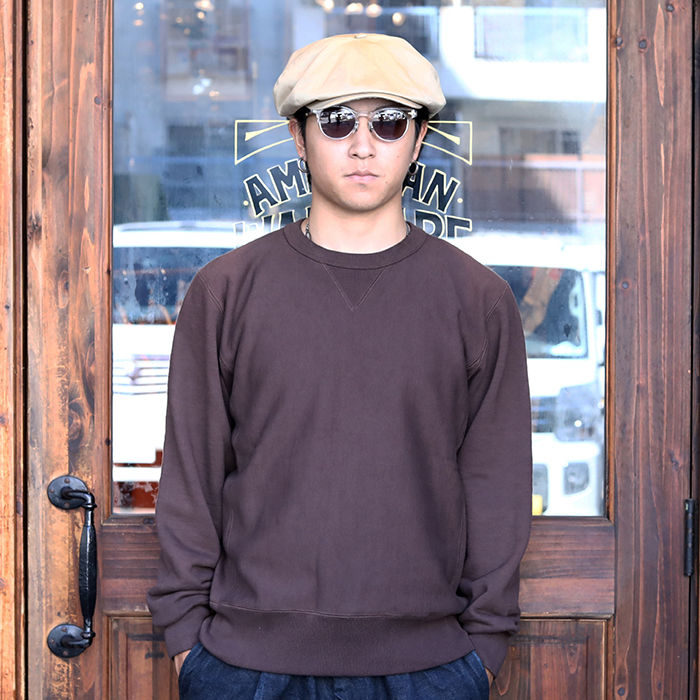 TROPHY CLOTHING/トロフィークロージング「OD Reverse Weave Sweatshirt / CHOCO」14オンスオリジナルスウェット