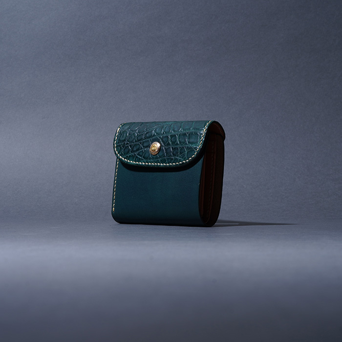 moto leather　ブライドルクロコダイル　W5　ショートウォレット MOTO / モト「W5 CROCODILE×BELGIUM CASE LEATHER SHORT WALLET