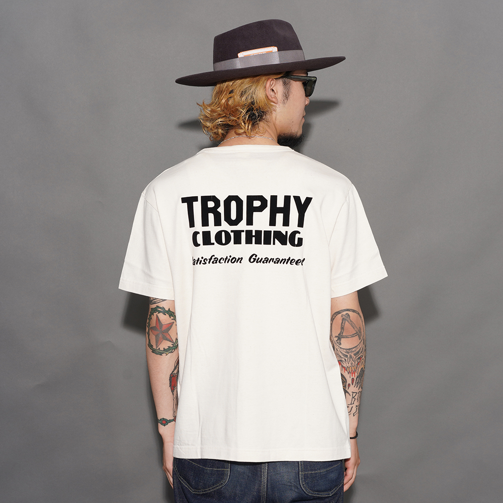 TROPHY CLOTHING/トロフィークロージング「Block Logo OD S/S Tee / Natural」ロゴS/S Tシャツ