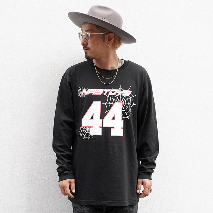 NASTOYS/ナストイズ「Spider Web L/S TEE / BLACK」プリントL/S Tシャツ
