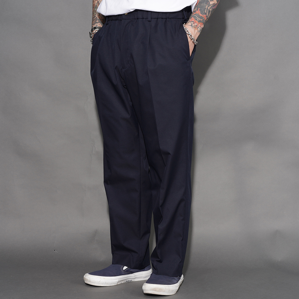 AMERICAN WANNABE/アメリカンワナビー「EASY-WAIST SLACKS / NAVY」イージーウエストスタックス