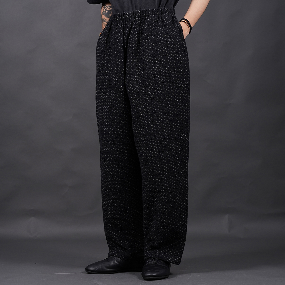 PORTER CLASSIC / ポータークラシック「NEW SASHIKO PEACE PANTS / BLACK」ニュー刺し子ピースパンツ