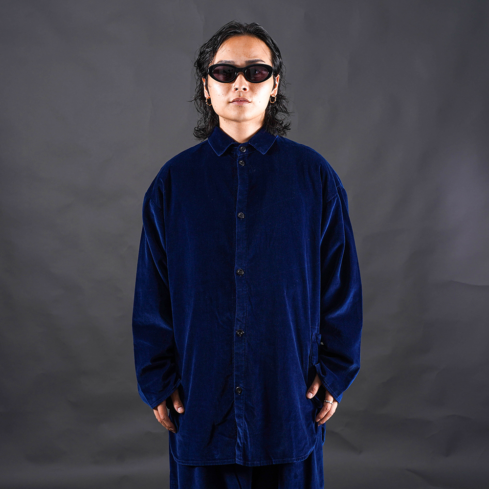 PORTER CLASSIC / ポータークラシック「VELVETEEN SHIRT JACKET / NAVY」ベルベットシャツジャケット