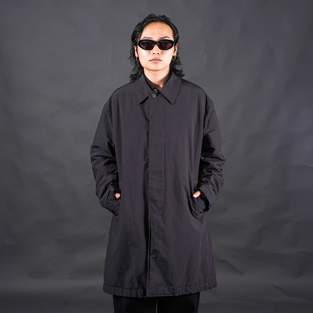 PORTER CLASSIC / ポータークラシック「WEATHER SOUTIEN COLLAR COAT / BLACK」ウェザーステンカラーコート