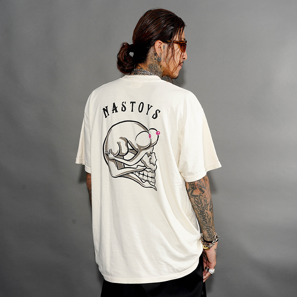 NASTOYS/ナストイズ「BENT BACK GIRL S/S TEE / WHITE」プリントS/S Tシャツ
