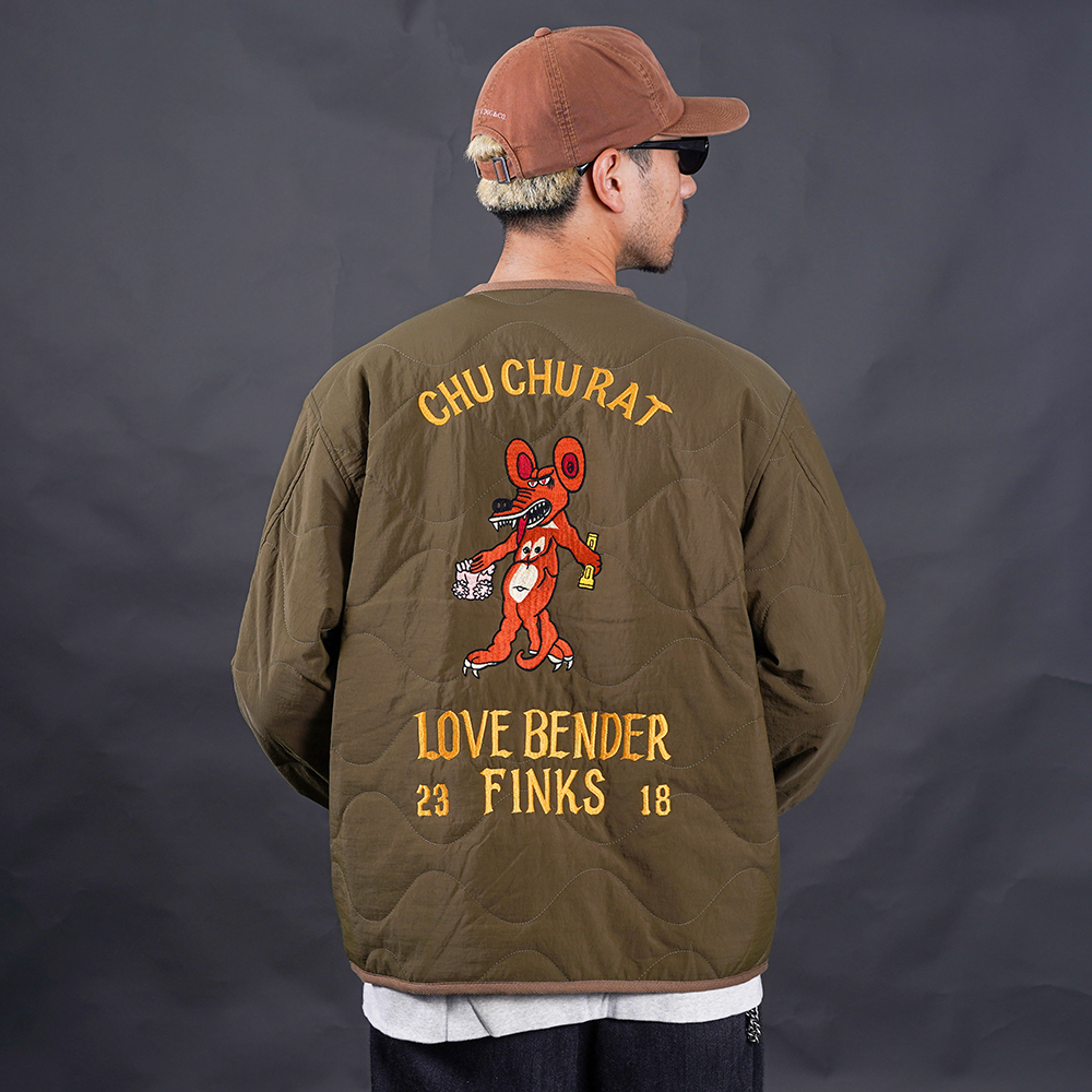 WEIRDO/ウィアード「CHU CHU RAT - QUILTING JACKET / KHAKI」キルティングジャケット