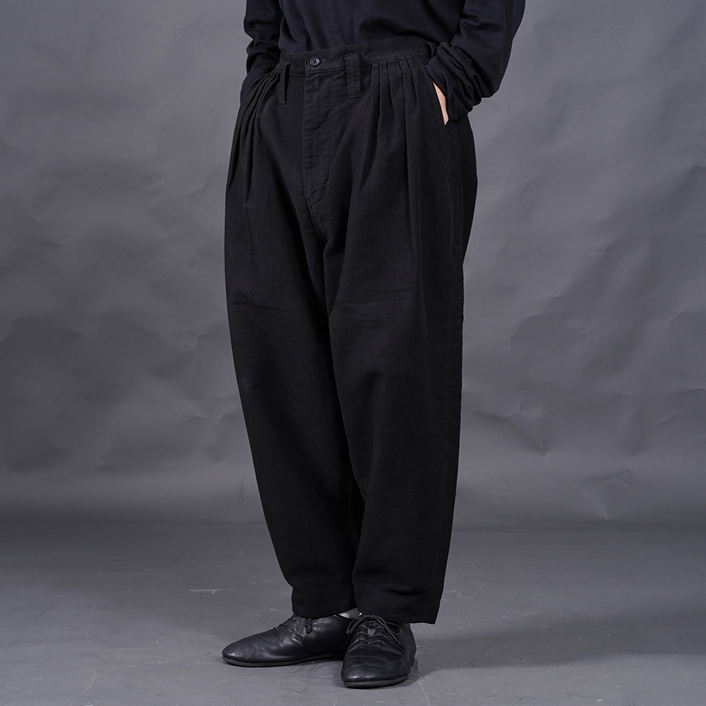 PORTER CLASSIC / ポータークラシック「LIGHT MOLESKIN BEBOP PANTS / BLACK」ライトモールスキンビーバップパンツ