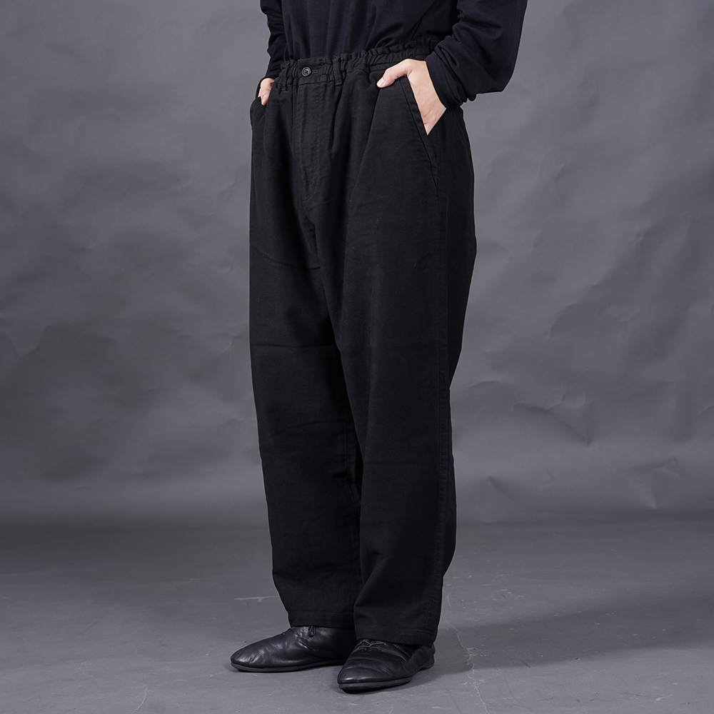 PORTER CLASSIC / ポータークラシック「LIGHT MOLESKIN EASY PANTS / BLACK」ライトモールスキンイージーパンツ