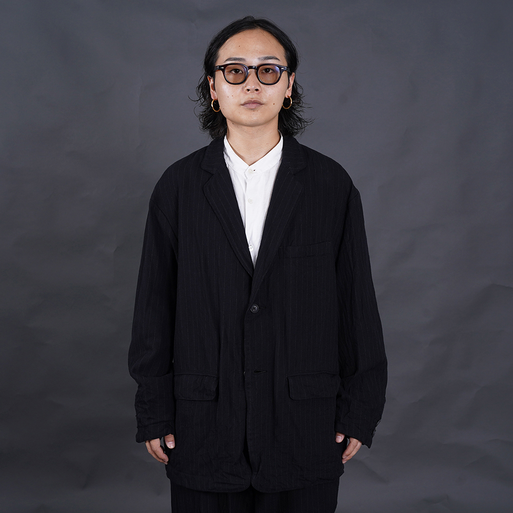 PORTER CLASSIC / ポータークラシック「PIN STRIPE CLASSIC JACKET / BLACK」ピンストライプクラシックジャケット