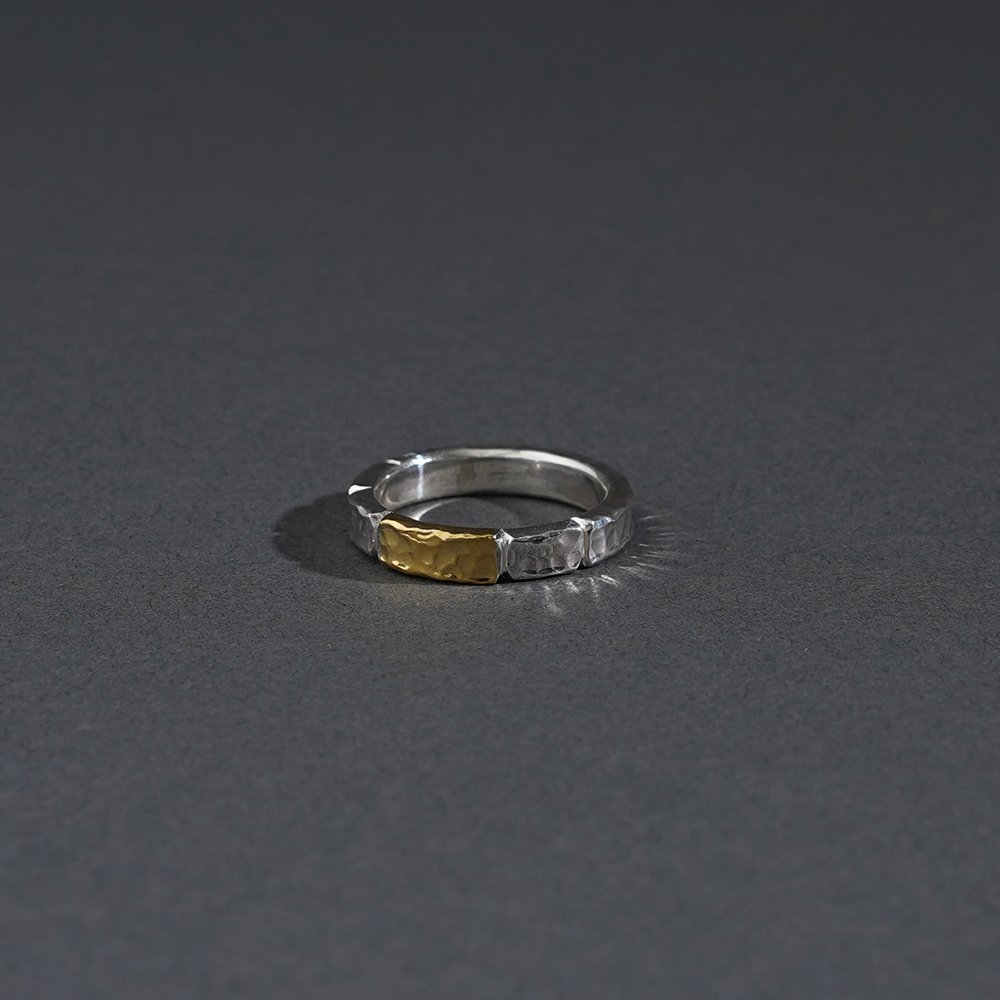 WORN CRAFT / ウォーンクラフト「BLOCKS ART K24GOLD & 950 SILVER RING TYPE.2」リング