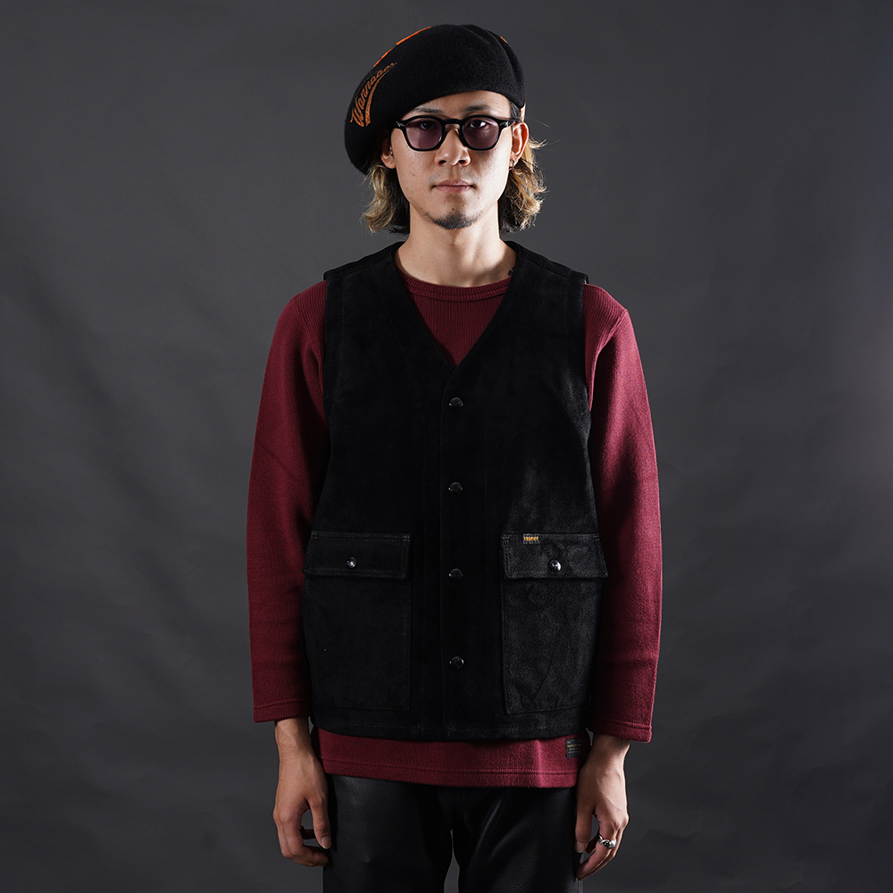 TROPHY CLOTHING/トロフィークロージング「Rancher Steerhide Vest / BLACK」ステアハイドベスト