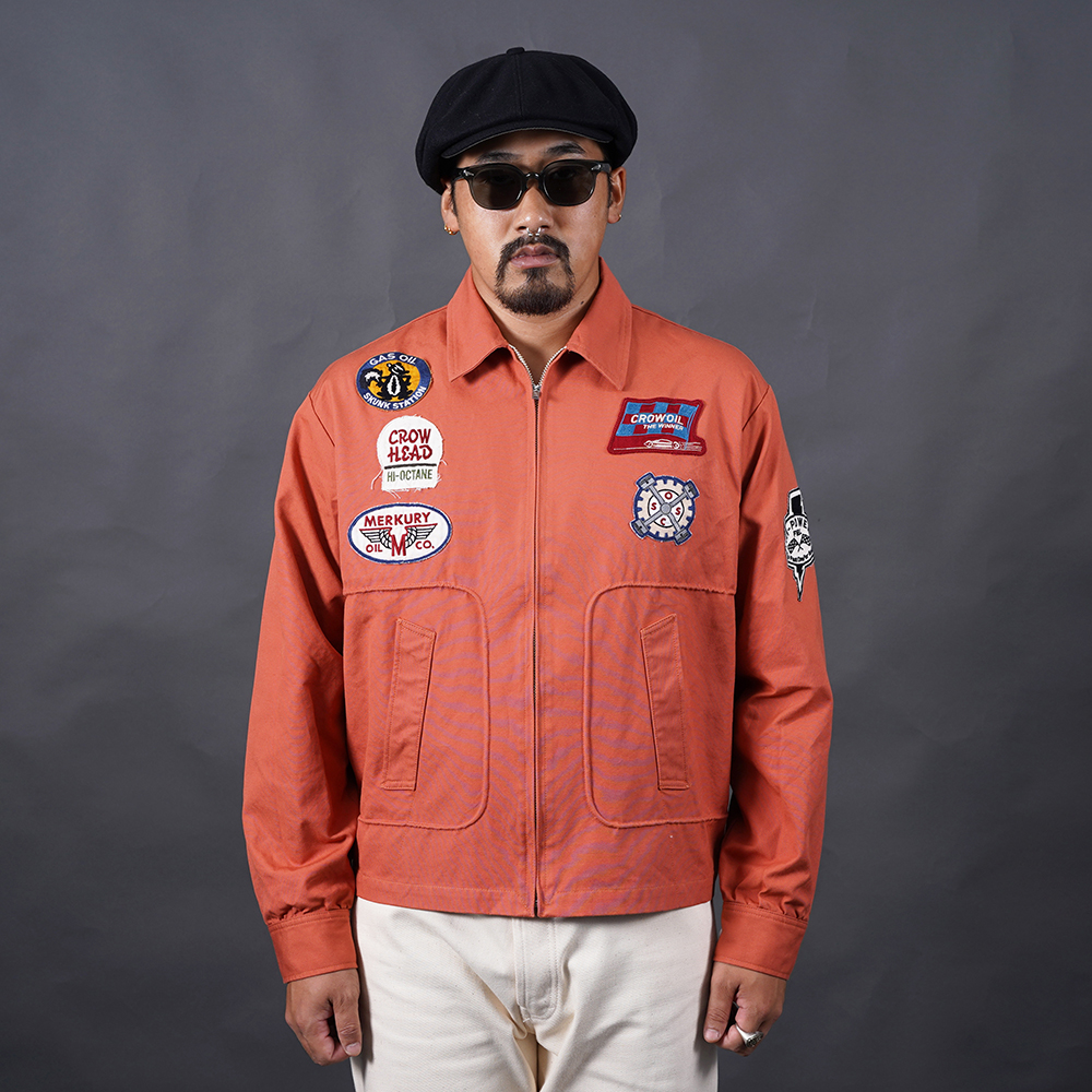 OLD CROW/オールドクロー「SPEEDWAY - CLUB JACKET / BRICK」ドリズラージャケット