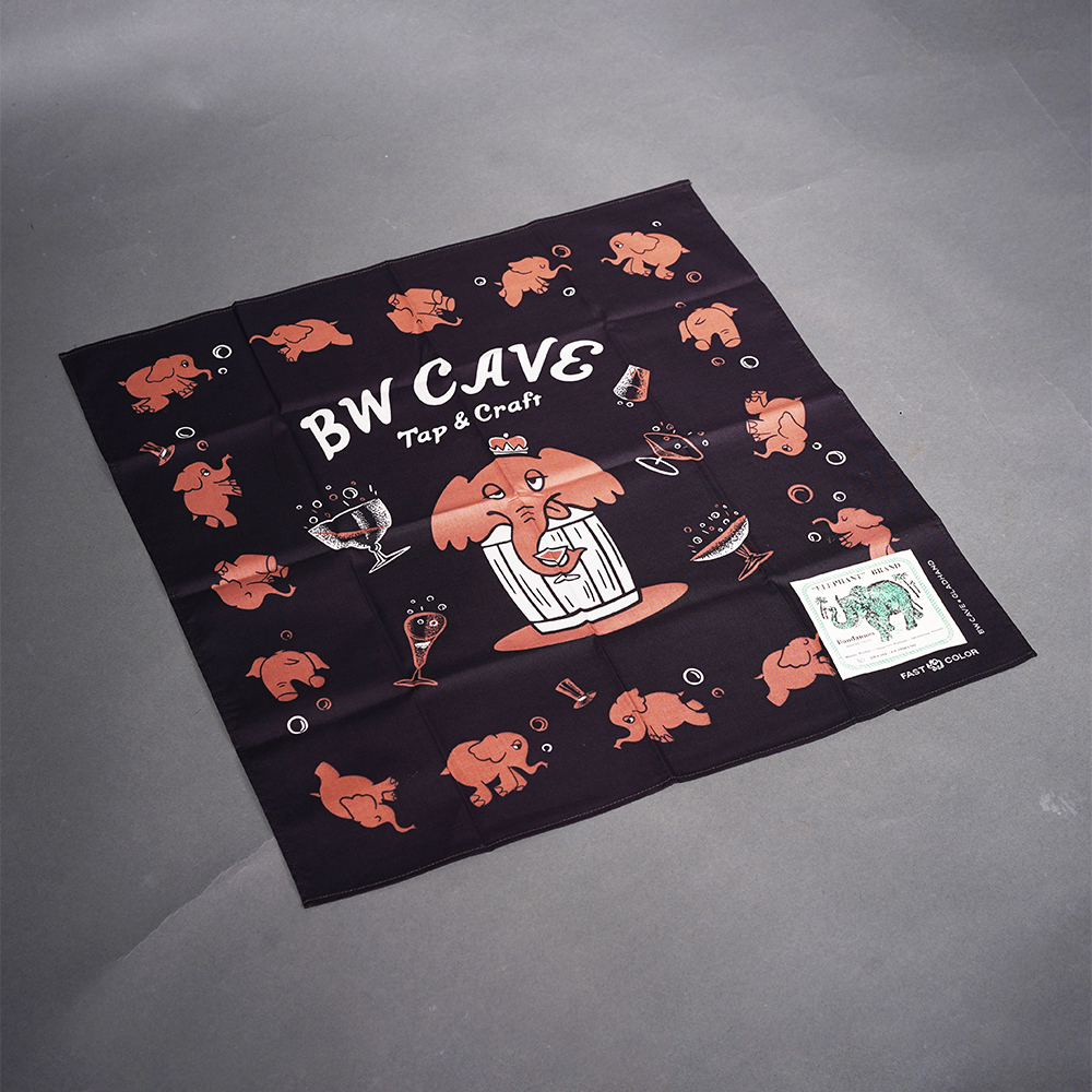 BW CAVE x GLADHAND「Pink Elephants bandanna Elephant Brand」バンダナ