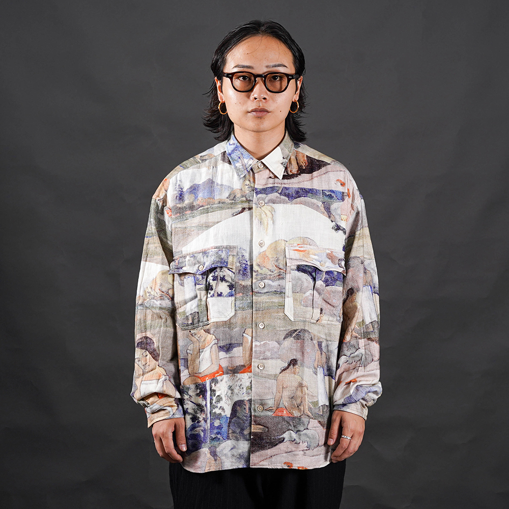 PORTER CLASSIC / ポータークラシック「ROLL UP SHIRT GAUGUIN（TAHITIAN DREAM）/ MULTI」長袖ロールアップシャツ