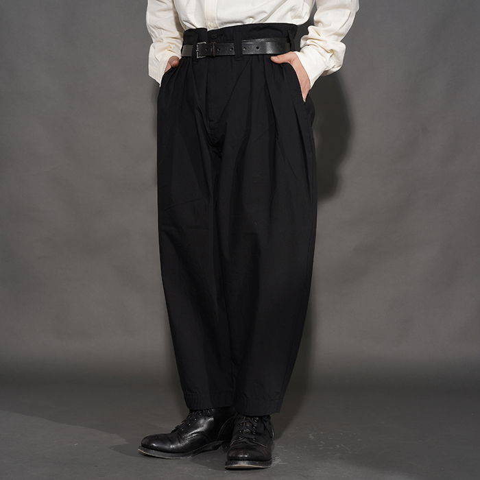 PORTER CLASSIC / ポータークラシック「POPLIN BEBOP PANTS / BLACK」ポプリン生地ビバップパンツ