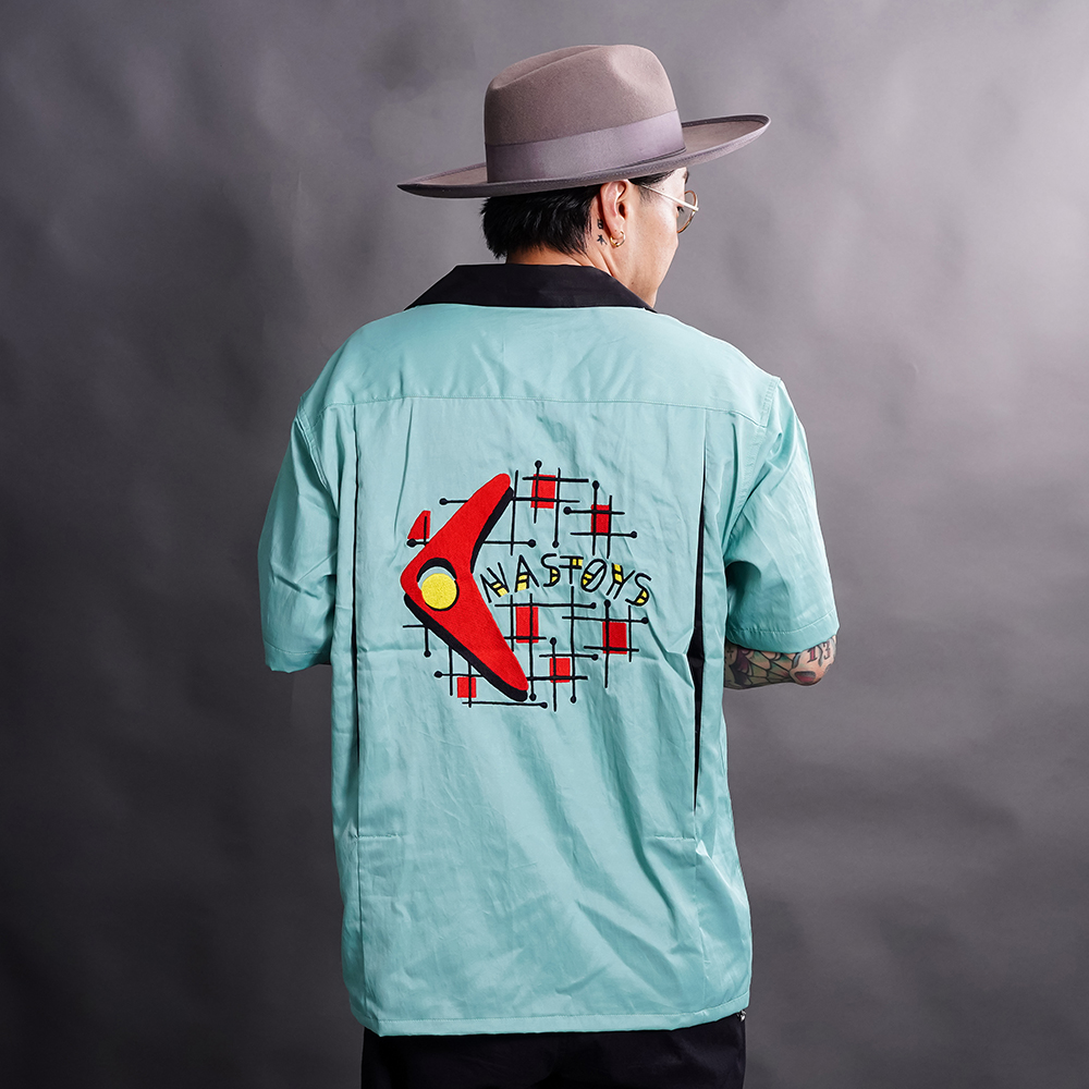 NASTOYS/ナストイズ「Atomic Bowling S/S Shirts / MINT」ボーリング半袖シャツ
