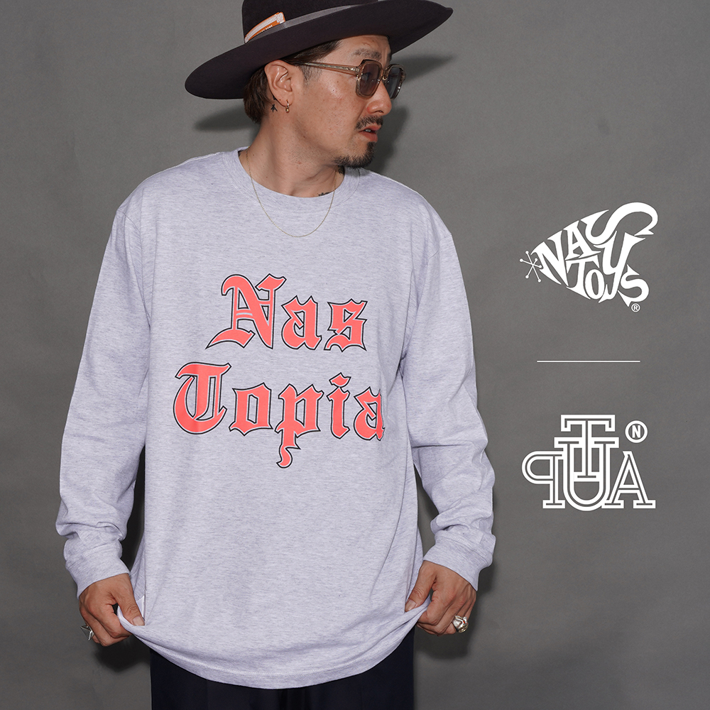 【LIMITED ITEM】UTOPIA×NASTOYS「 Nastopia 1st LOGO L/S TEE / GRAY」L/S Tシャツ