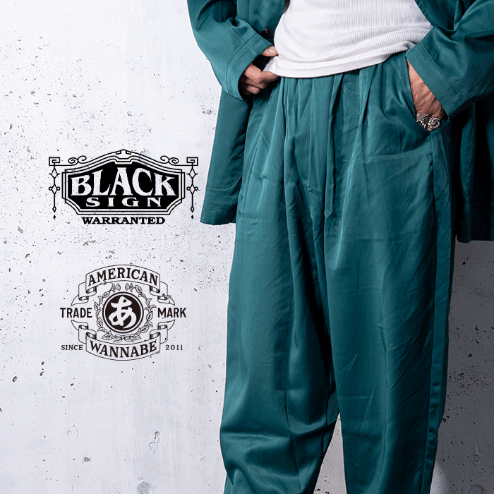 【別注/限定】BLACK SIGN「AMERICAN WANNABE EXCLUSIVE AHEN Doctor Pants / Ahen Green」アヘンドクターパンツ