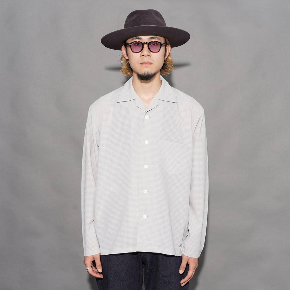 TROPHY CLOTHING/トロフィークロージング「"MONOCHROME" Utility L/S Shirt / WHITE」シャドーギンガムチェックL/Sシャツ