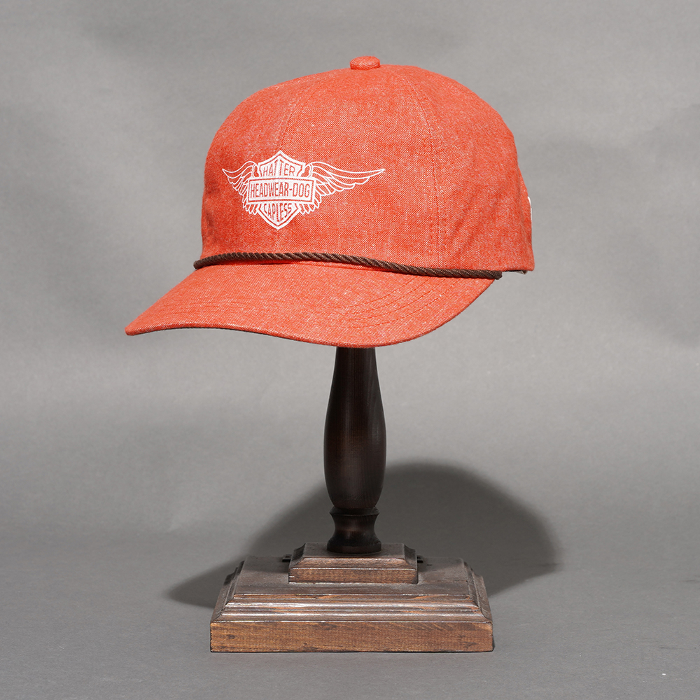 D-01148 /「HD HOMMAGE UNION CAP / RED」6パネルゴルフキャップ
