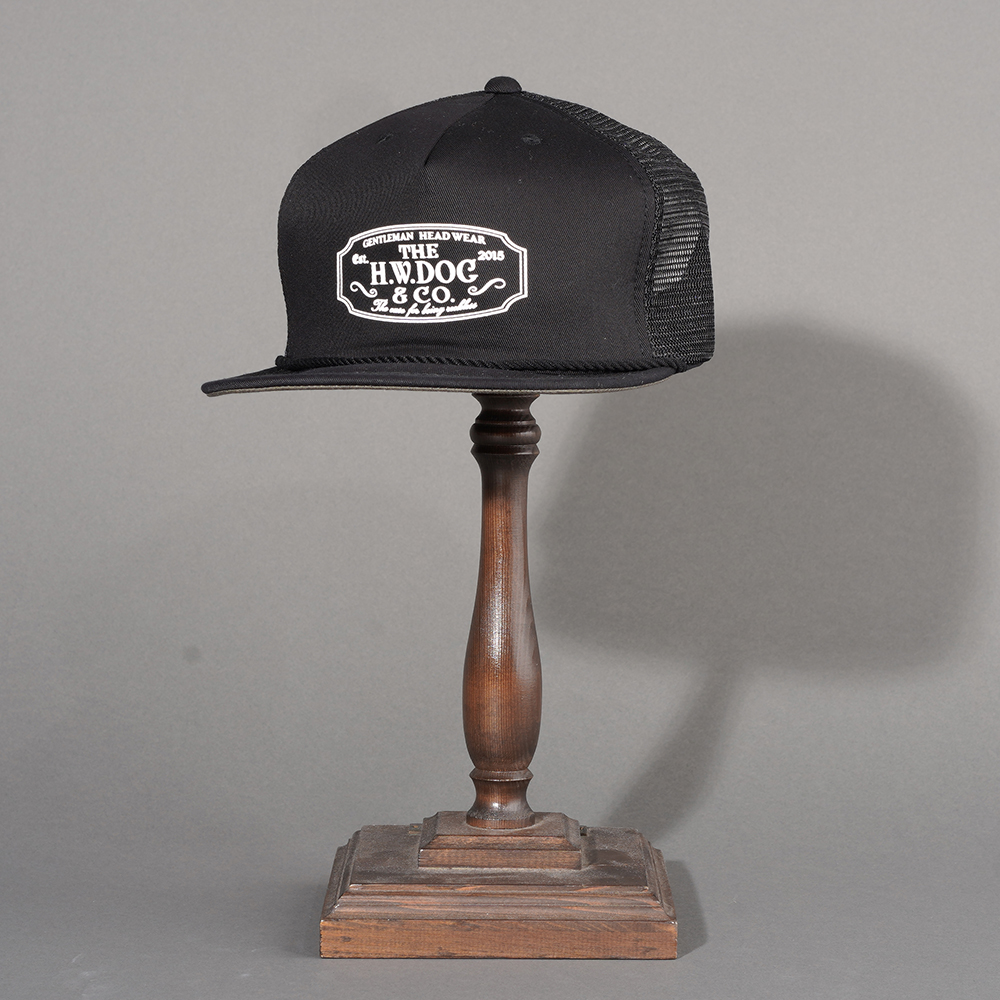 THE H.W.DOG&CO/ザエイチダブリュードッグアンドコー「MESH TRUCKER CAP / BLACK」メッシュトラッカーキャップ